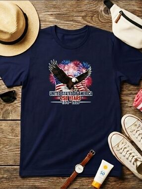 USA 250 Years Shirt • Patriotic Eagle Tee • 1776‑2026 Anniversary Top • Unisex